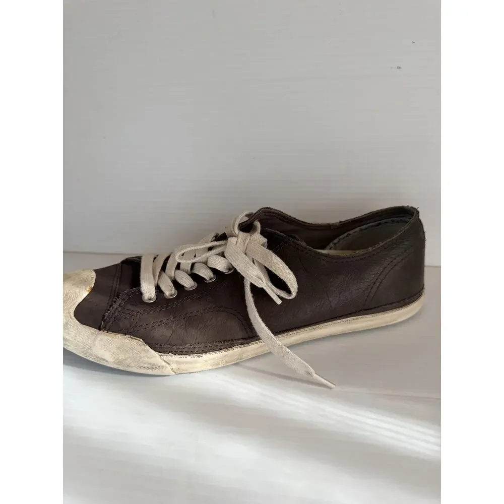 Vintage CONVERSE JACK PURCELL Brown Tennis Shoes Mens Size 10